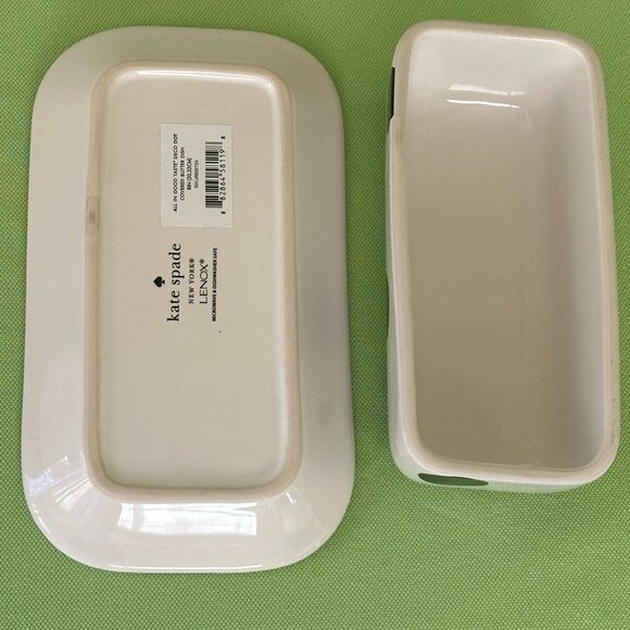 KATE SPADE DECO DOT COVERED BUTTER DISH:NWT DOTS - Picture 12 of 14